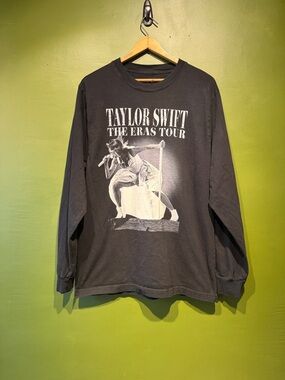 Taylor Swift Black Long-Sleeve The Eras Tour Graphic Tee